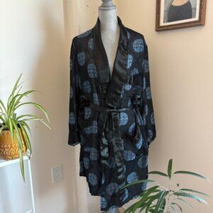 Vintage Woven Tapestry 70s Mens Robe